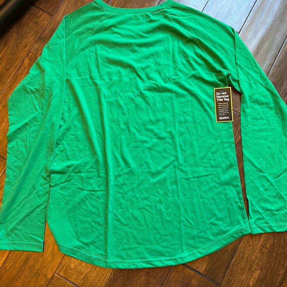Tipsy Elves Women’s St. Patrick’s Day Zero Lucks Given Ladies Shirt - Picture 5 of 5